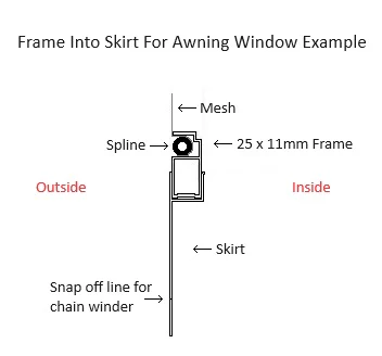 Aluminium Flyscreen Frame & Sill Winder Skirt - Image 6